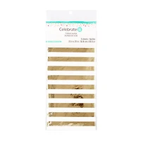 12 Packs: 5 ct. (60 total) White & Gold Striped Tissue Paper by Celebrate It™