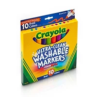 Crayola® Ultra-Clean Broad Line Bold Markers, 10 Count