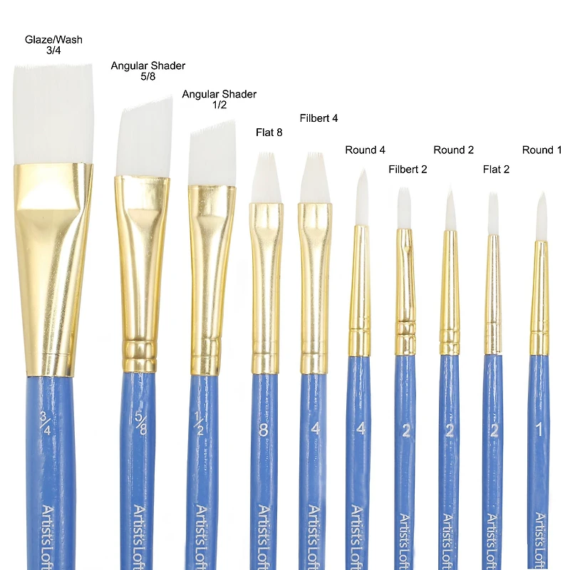 White Synthetic Brushes by Artist's Loft™ Necessities™