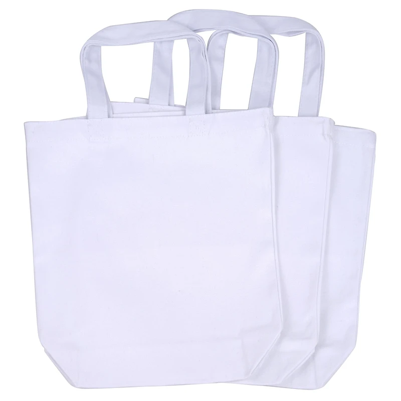 White Cotton Tote Bags, 3ct. by Make Market®