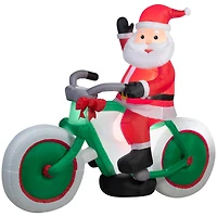 5.5ft. Airblown® Inflatable Christmas Santa on Bicycle