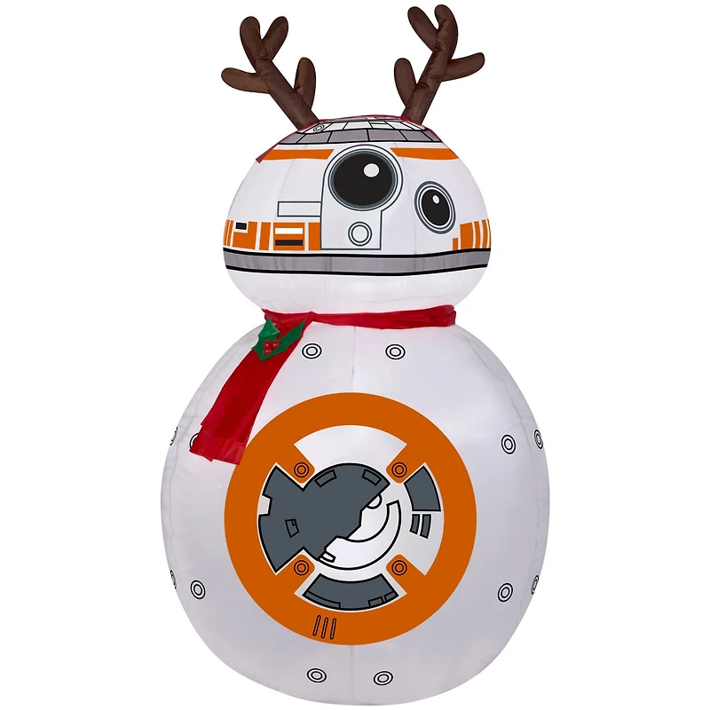 4.5ft. Airblown® Inflatable Christmas Star Wars BB-8 with Reindeer Ears & Scarf