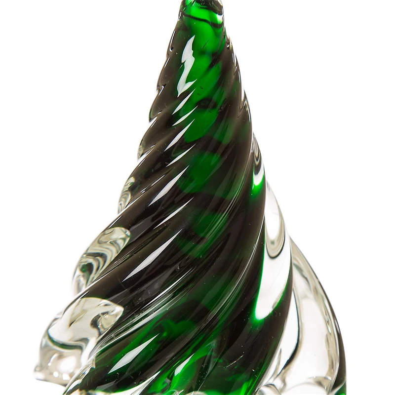 Glitzhome® 8" Table Décor Glass Christmas Tree