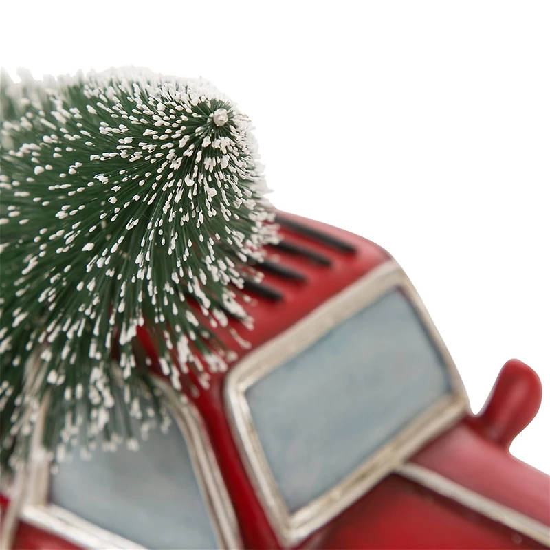 Glitzhome® LED Lighted Red Truck Christmas Table Décor