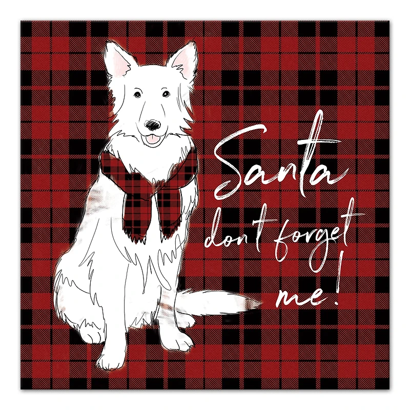 Santa Don't Forget Me Canvas Wall Art