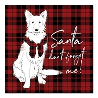 Santa Don't Forget Me Canvas Wall Art