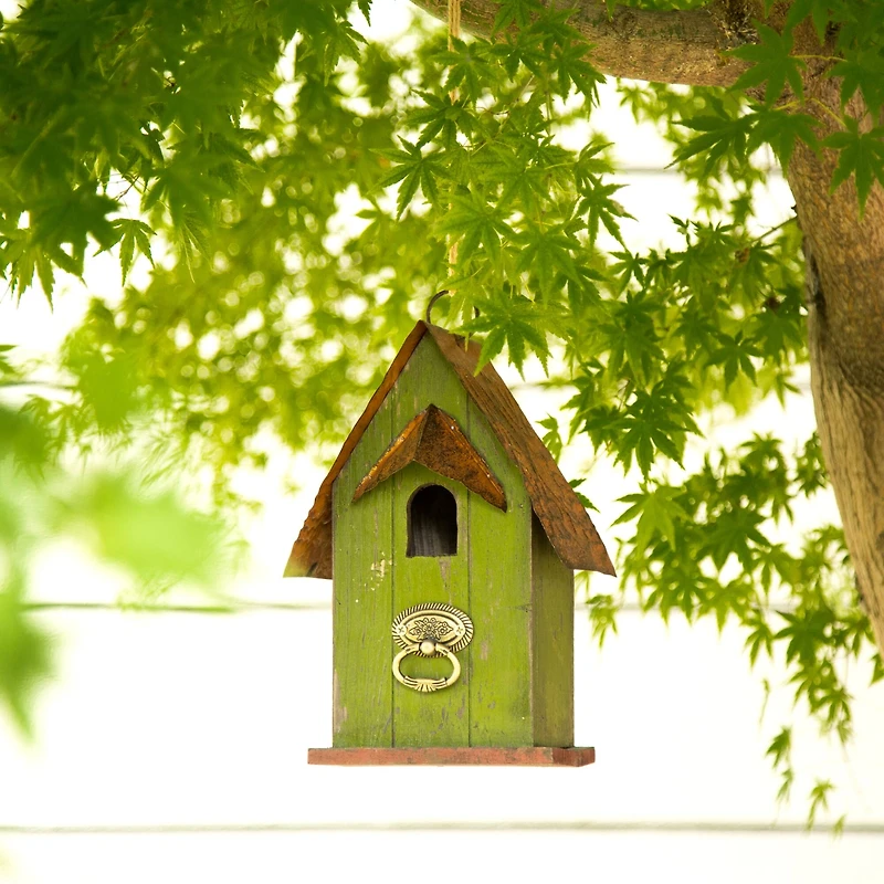 Glitzhome® Rustic Garden Distressed Wooden Birdhouse