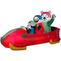 7ft. Airblown® Inflatable Christmas Penguin with Snowman on Bobsled