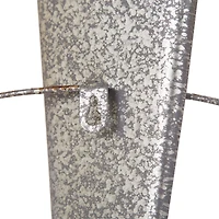 Glitzhome® Galvanized Metal Semi-Circle Windmill Wall Décor