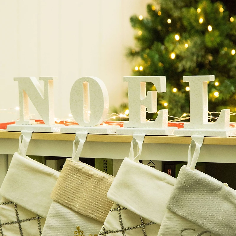 Glitzhome® Christmas Noel Stocking Holder Set