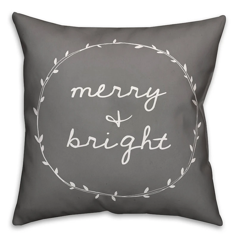 Merry & Bright Throw Pillow