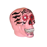 Spooky Life-Sized Day of the Dead Pink Halloween Skull