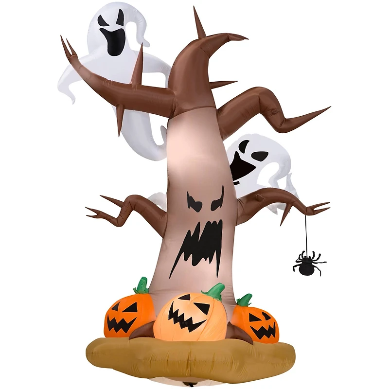 8ft. Airblown® Inflatable Halloween Dead Tree With Ghosts And Pumpkins 