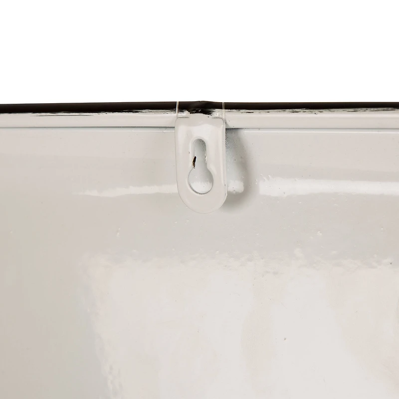 Glitzhome® Reindeer Sleigh Rides Farmhouse Metal Enamel Sign