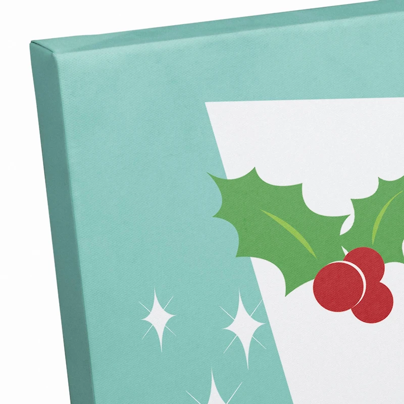 Midcentury Modern Most Wonderful Time of the Year Canvas Wall Art