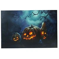 Spooky Jack-o-Lanterns LED Canvas Wall Art