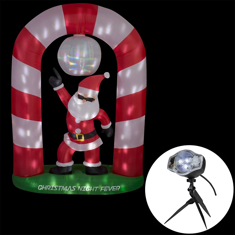 8ft. Airblown® Inflatable Christmas Animated Disco Santa Claus