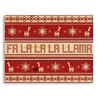 Designs Direct Fa La La La Llama 18x18 Throw Pillow