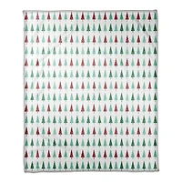 Simple Christmas Trees Throw Blanket