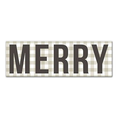 Plaid Merry Canvas Wall Art