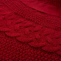 Glitzhome® 52" Red Knited Acrylic Christmas Tree Skirt