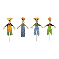 6ft. Broom Head Scarecrow Autumn Halloween Decorations, 12 Pack