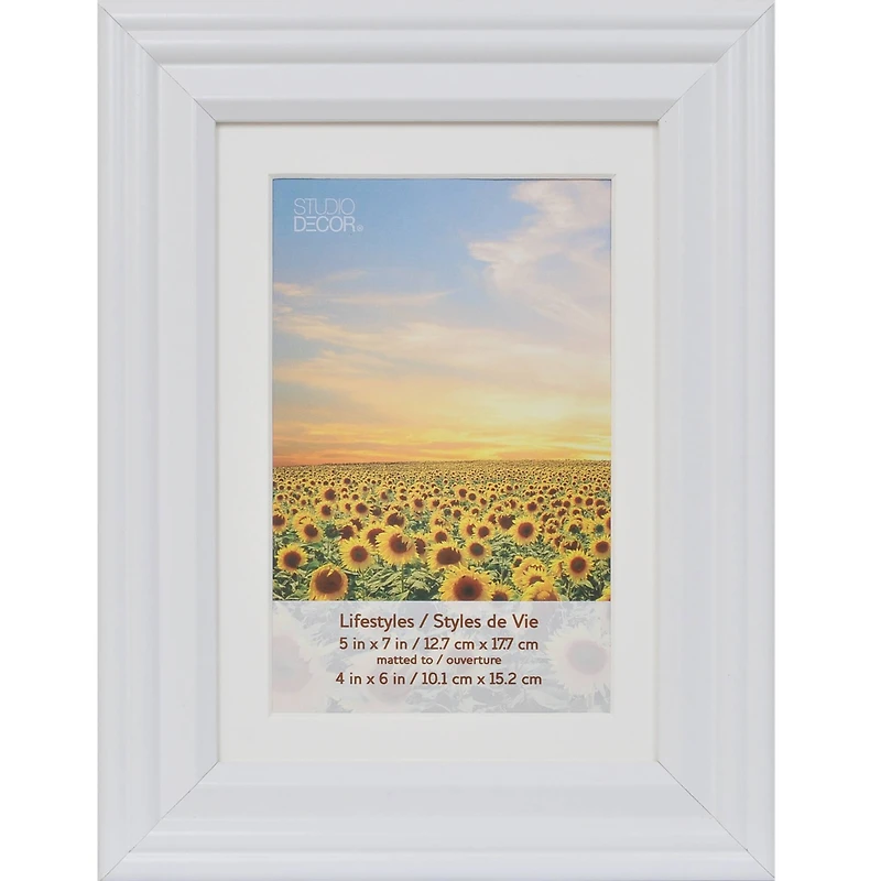 5 Pack Lifestyles 4" x 6" White Frame with Mat by Studio Décor®