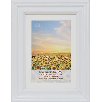 5 Pack Lifestyles 4" x 6" White Frame with Mat by Studio Décor®