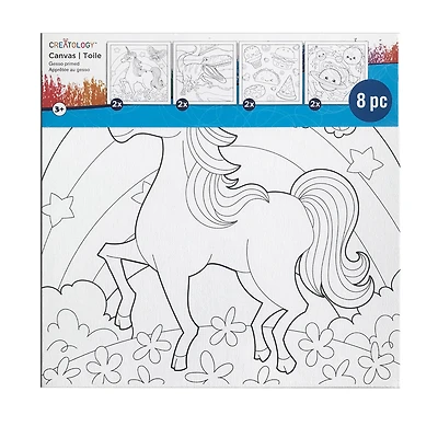 6 Packs: 8 ct. (48 total) 10" x 10" Pre-Printed Canvas Panels by Creatology™