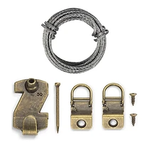 Canvas Flat Mount Wire D-Ring Hanger Kit, 25lb.