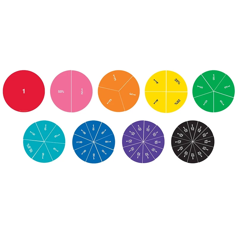 Learning Resources® Double-sided Magnetic Fraction Circles