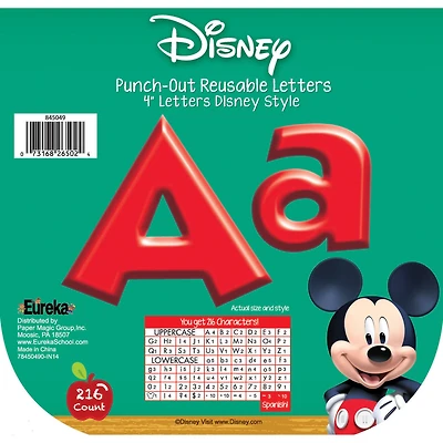 Mickey Mouse Clubhouse® 4" Red Punch Out Reusable Letters