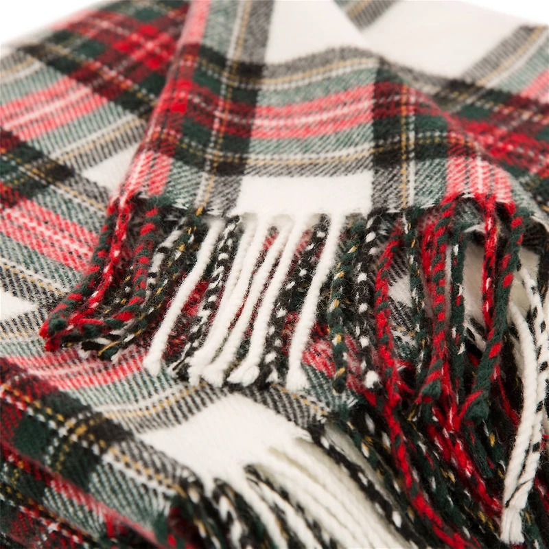 Glitzhome® Red Plaid Woven Throw