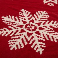 Glitzhome® 48" Snowflake Knited Acrylic Christmas Tree Skirt
