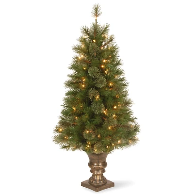 4ft. Prelit Atlanta Spruce Artificial Christmas Tree, Clear Lights