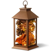 15" Harvest Arrangement in LED Lantern