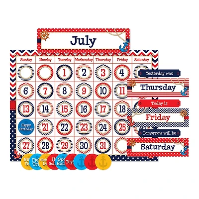 Teacher Created Resources Nautical Calendar Bulletin Board Display Set