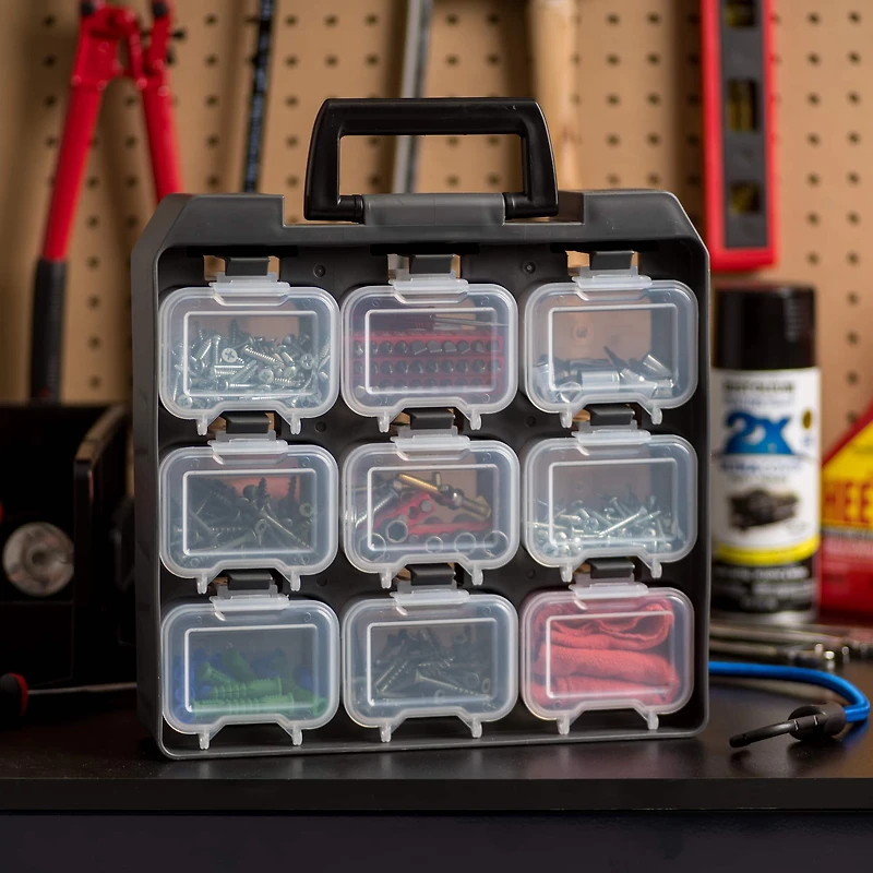 Iris® Gray 9-Compartment Utility Case