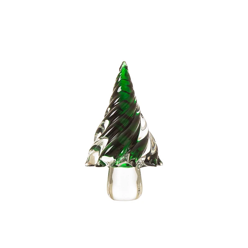 Glitzhome® 8" Table Décor Glass Christmas Tree