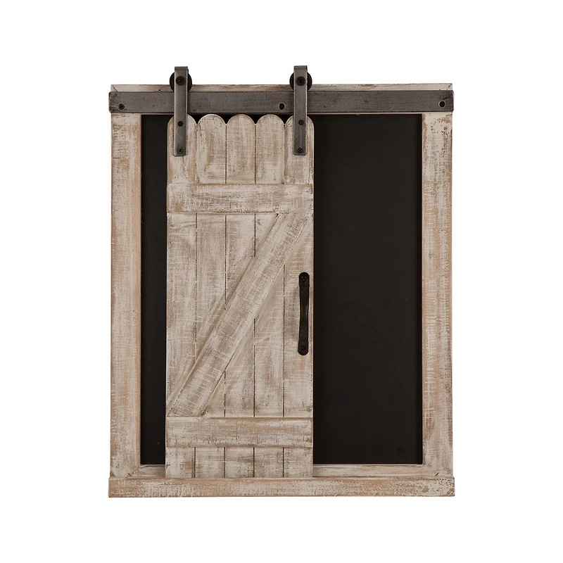 Glitzhome® 19.75" Farmhouse Wooden Chalkboard Barn Door