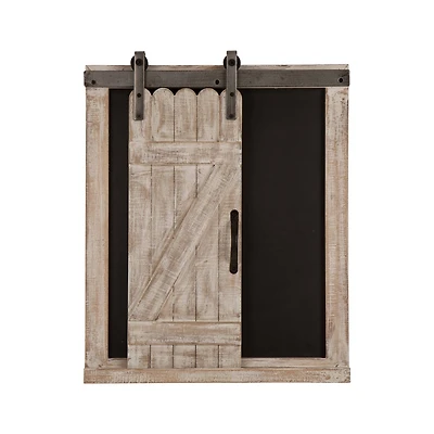 Glitzhome® 19.75" Farmhouse Wooden Chalkboard Barn Door