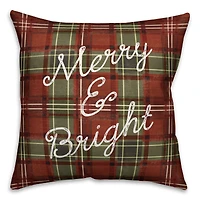 Comfort & Joy, Merry & Bright Throw Pillow