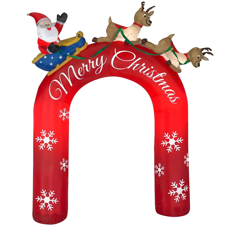 9ft. Airblown® Inflatable Christmas Santa in Sleigh with Reindeer