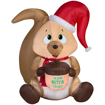5ft. Airblown® Inflatable Christmas Squirrel with Acorn