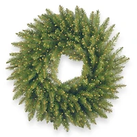 24" Kingswood® Fir Wreath with 250ct. Warm White Battery Operated LED Infinity™ Lights