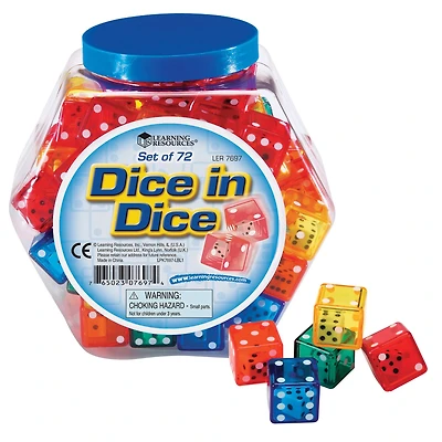 Learning Resources® Dice In Dice Bucket Set