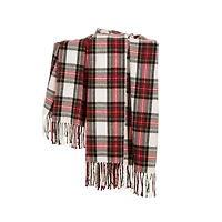 Glitzhome® Red Plaid Woven Throw