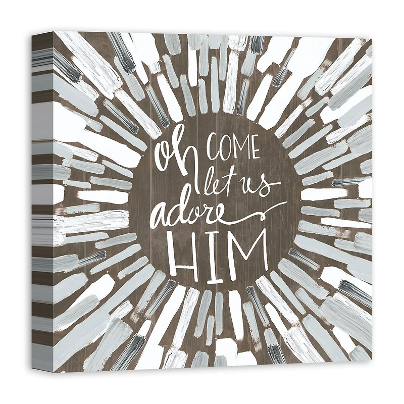 Oh Come Let Us Adore Him Canvas Wall Art