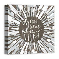 Oh Come Let Us Adore Him Canvas Wall Art
