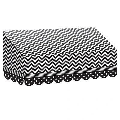 Teacher Created Resources Black & White Chevrons and Dots Awning
